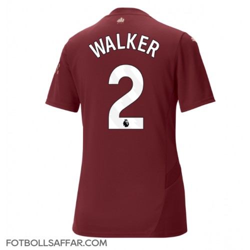 Manchester City Kyle Walker #2 Tredjeställ Dam 2024-25 Kortärmad